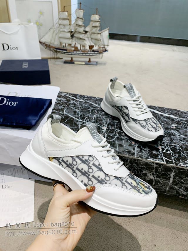 DIOR男女鞋 迪奧2021專櫃新款情侶運動鞋 Dior拼接字母運動鞋  naq1540